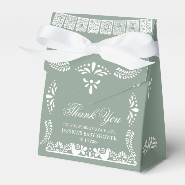 Cielito Lindo Mexican Baby Shower Thank You Favour Box (Front Side)