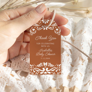 Cielito Lindo Mexican Baby Shower Thank You Gift Tags