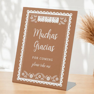 Cielito Lindo Mexican Baby Shower Thank You Pedestal Sign