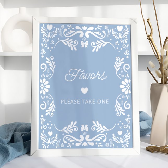 Cielito Lindo Mexican Blue Baby Shower Favours Poster (Creator Uploaded)