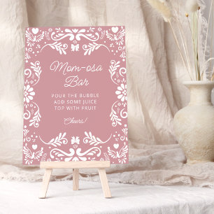 Cielito Lindo Mexican Girl Baby Shower Mum-osa Bar Poster