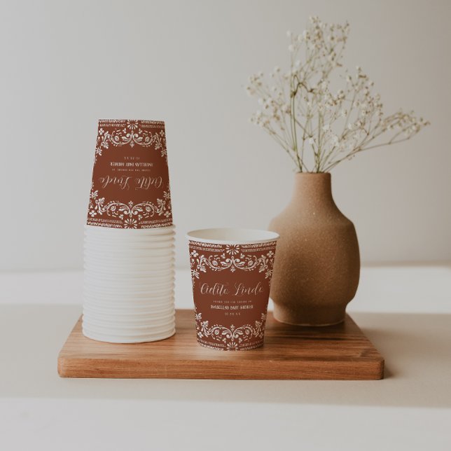 Cielito Lindo Mexican Papel Picado Talavera  Paper Cups (Creator Uploaded)