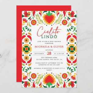 Cielito Lindo Mexican Talavera Tile Baby Shower In Invitation