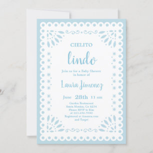Cielito Lindo Papel Picado Baby Shower Boy Invitation
