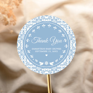 Cielito Lindo Papel Picado Baby Shower Classic Round Sticker