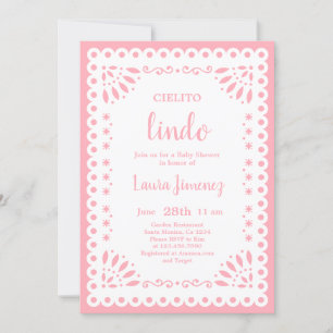 Cielito Lindo Papel Picado Baby Shower Girl Invitation