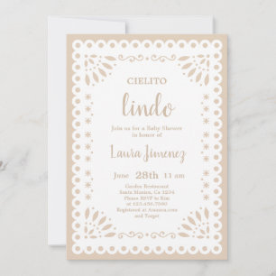 Cielito Lindo Papel Picado Baby Shower Neutral Invitation