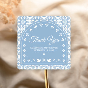 Cielito Lindo Papel Picado Baby Shower Square Sticker