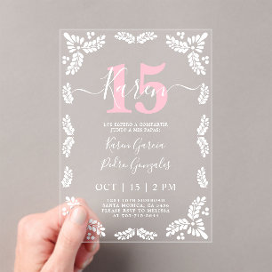 Cielito Lindo Quinceanera Acrylic Invitations
