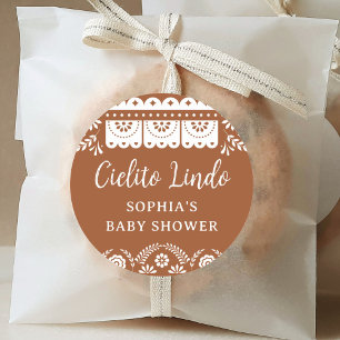 Cielito Lindo Talavera Mexican Baby Shower Classic Round Sticker