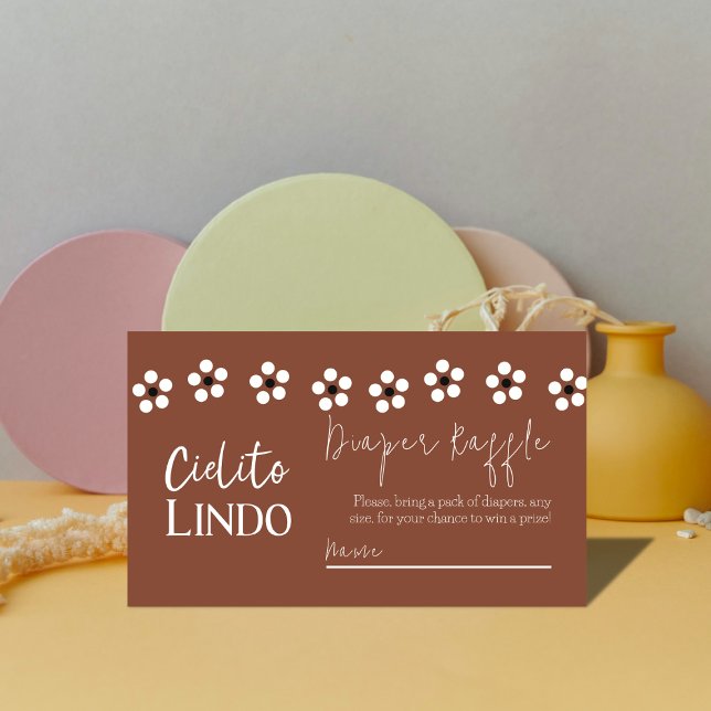 Cielito Lindo Talavera Mexican Baby Shower Diaper Enclosure Card (Creator Uploaded)