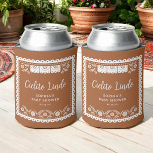 Cielito Lindo Talavera Mexican Baby Shower Favours Can Cooler