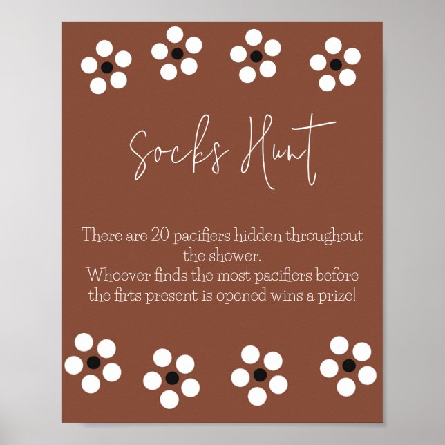 Cielito Lindo Talavera Mexican Baby Shower Game Poster (Front)