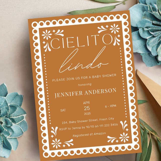 Cielito Lindo Talavera Mexican Baby Shower Invitation (Cielito Lindo Talavera Mexican Baby Shower Invitation)