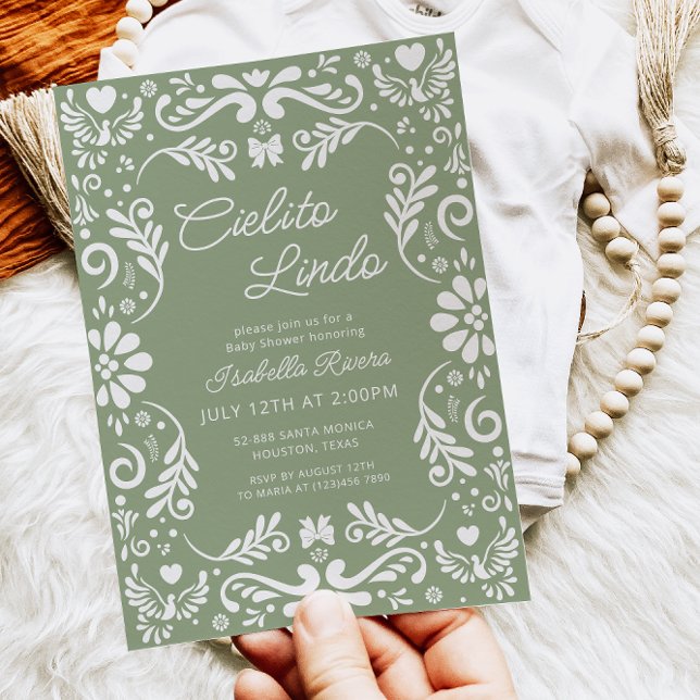 Cielito Lindo Talavera Mexican Baby Shower Invitation (Creator Uploaded)