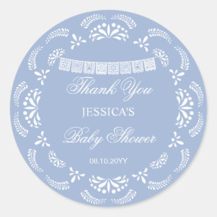Cielito Lindo Talavera Mexican Boy Baby Shower Classic Round Sticker