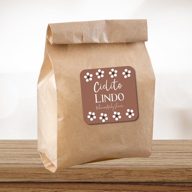 Cielito Lindo Talavera Mexican Fiesta Baby Shower Square Sticker (Creator Uploaded)