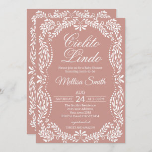 Cielito Lindo Talavera Mexican Pink Baby Shower Invitation