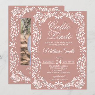 Cielito Lindo Talavera Mexican Pink Baby Shower Invitation