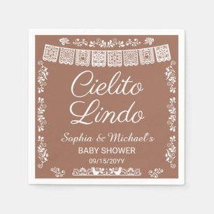 Cielito Lindo terracotta Baby Shower Napkin
