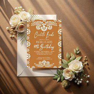 Cielito lindo terracotta Mexican 60th birthday  Invitation