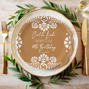 Cielito lindo terracotta Mexican 60th birthday Paper Plate