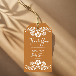 Cielito lindo terracotta Mexican baby shower Gift Tags