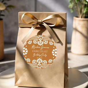 Cielito lindo terracotta Mexican birthday favour Classic Round Sticker