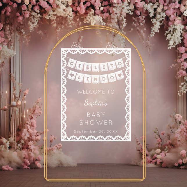 Cielito Lindo Welcome Baby Shower Acrylic Sign (Creator Uploaded)