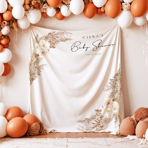 CIERA Bohemian Pampas Grass Baby Shower Tapestry