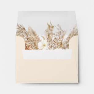 CIERA Creamy Bohemian Pampas Grass Desert RSVP Envelope