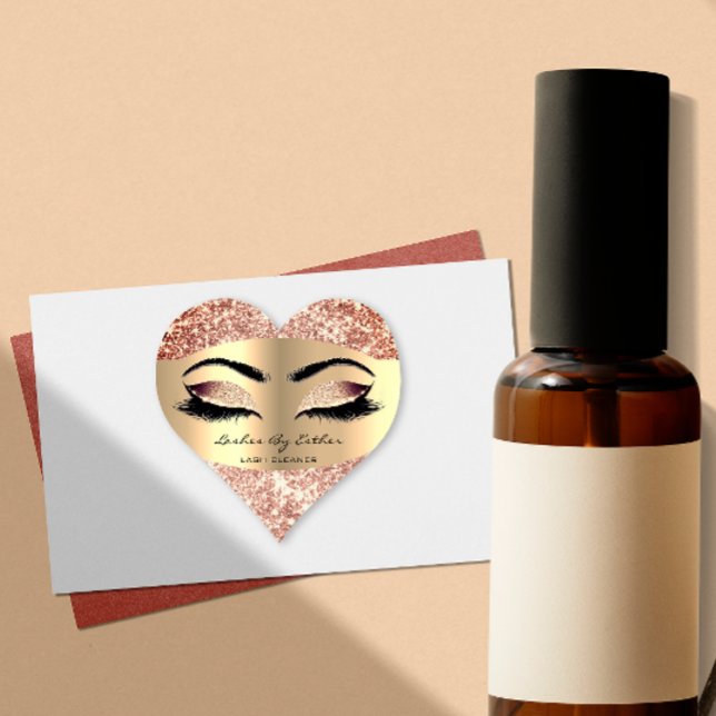 Cierra Glitter Rose Gold Lash Cleaner Heart Makeup Heart Sticker (Cierra Glitter Rose Gold Lash Cleaner Heart Makeup Heart Sticker)
