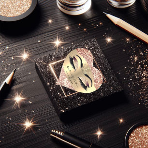 Cierra Glitter Rose Gold Lash Crown Heart Makeup Sticker