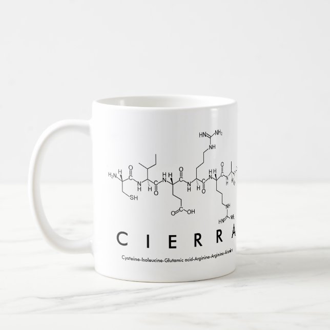 Cierra peptide name mug (Left)