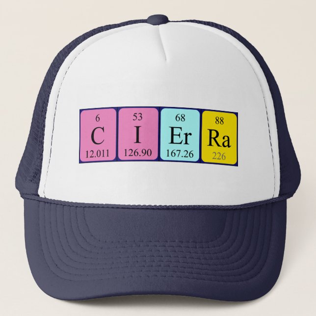 Cierra periodic table name hat (Front)