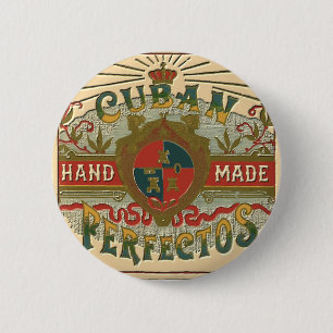 Cigar Ad Cuban Perfectos Retro Ad 6 Cm Round Badge