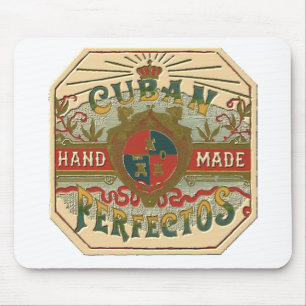 Cigar Ad Cuban Perfectos Tobacco Label Mouse Mat