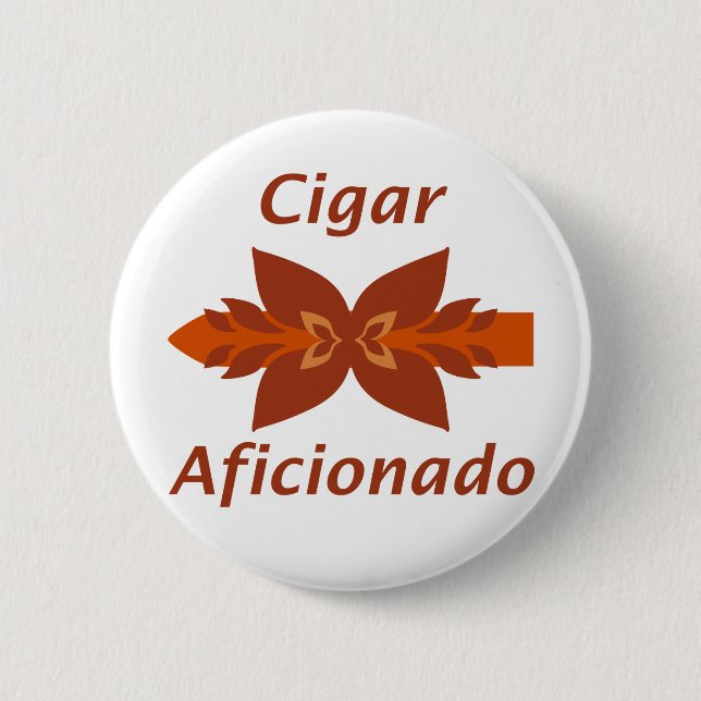Cigar Aficionado 6 Cm Round Badge (Front)