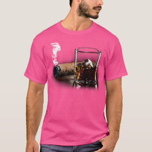 Cigar And Bourbon Great For Cigar Lounge Lovers T-Shirt