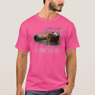Cigar And Bourbon Great For Cigar Lounge Lovers T-Shirt