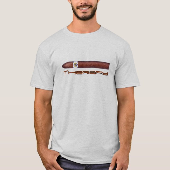 Cigar as Therapy T-Shirt (Front)