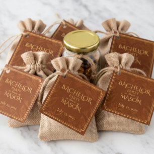 Cigar Bar Theme Bachelor Party Favour Tags