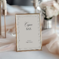 Cigar Bar Vintage Light Grey Sign     