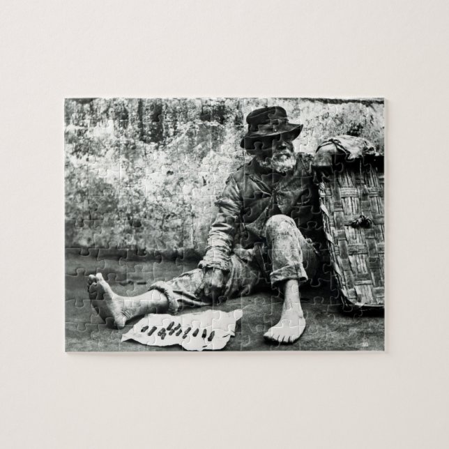 Cigar-end Seller, c,1865 (b/w photo) Jigsaw Puzzle (Horizontal)