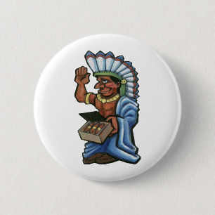 Cigar Indian 6 Cm Round Badge