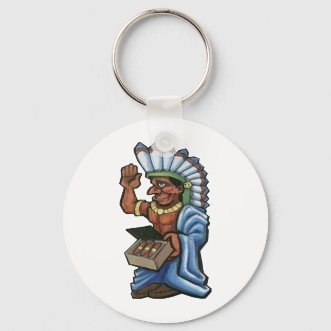 Cigar Indian Key Ring (Front)