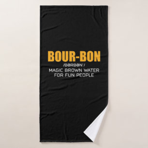 Cigar Lover   Bourbon Magic Brown Bath Towel