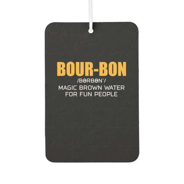 Cigar Lover | Bourbon Magic Brown Car Air Freshener (Front)