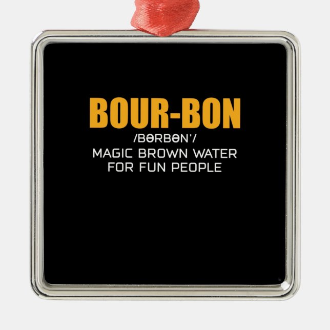 Cigar Lover | Bourbon Magic Brown Metal Tree Decoration (Front)