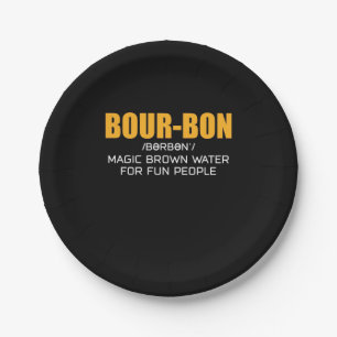 Cigar Lover Bourbon Magic Brown Paper Plate